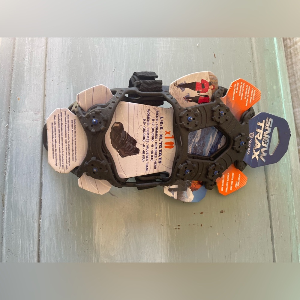 Snow trax slide on shoe cover
